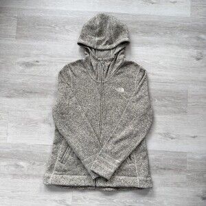 The North Face Crescent Hoodie Sweater Women's Oatmeal/Gray Full Zip Jacket M/L